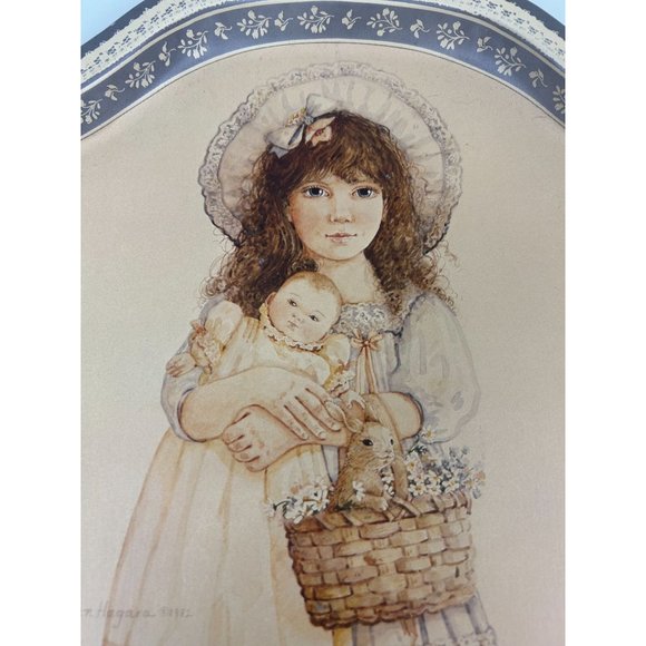 Vintage 1984 The Heirloom Tradition Victoria's Easter Tin Tray Jan Hagara - Picture 7 of 11